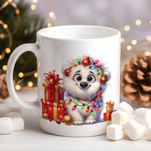 Jolly hond kerst mok