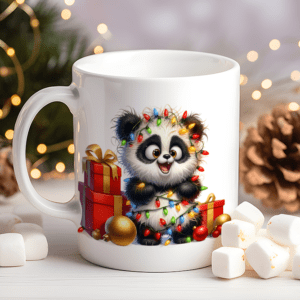 Jolly panda kerst mok