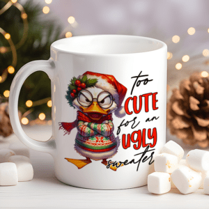 Grumpy duck kerst mok