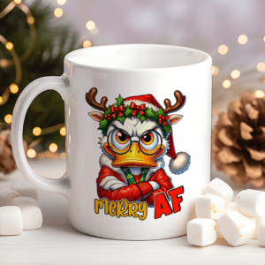 Grumpy duck kerst mok