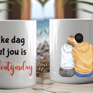 Koppel mok - Elke dag valentijnsdag