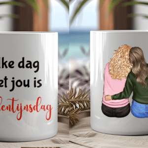 Koppel mok - Elke dag valentijnsdag (dames)