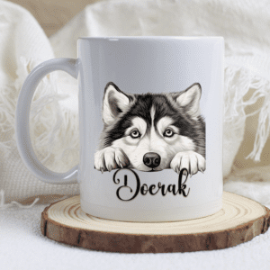 Alaska-malamute mok met naam