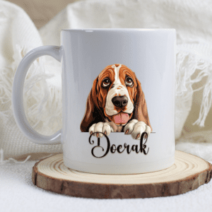 Basset mok met naam