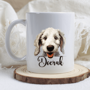 Bedlington Terrier mok met naam