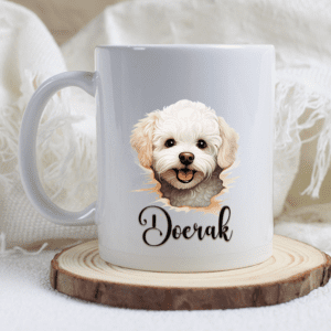 Bichon frisé mok met naam