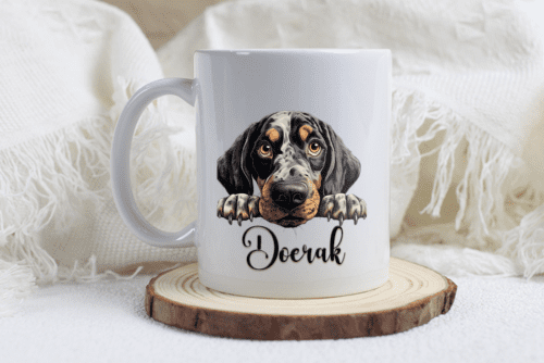 Bluetick Coonhound mok met naam