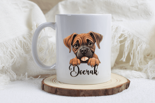 Boxer mok met naam