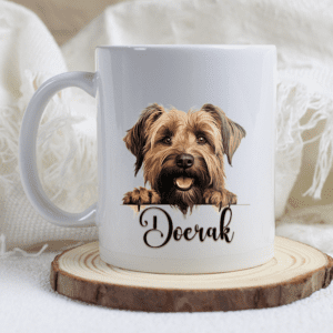 Briard mok met naam