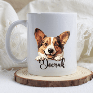 Welsh corgi Cardigan mok met naam