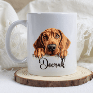 Redbone Coonhound mok met naam