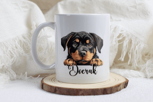 Rottweiler mok met naam