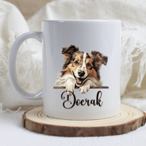 Sheltie mok met naam