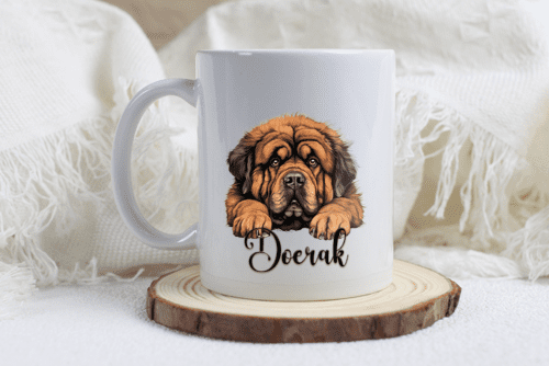 Tibetaanse mastiff mok met naam