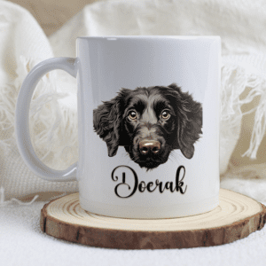 Curly-coated retriever mok met naam