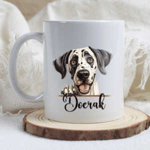 Duitse dog mok met naam