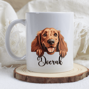 Ierse setter mok met naam