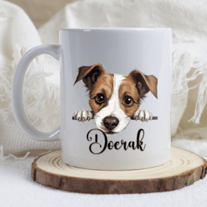 Jack russell terriër mok met naam