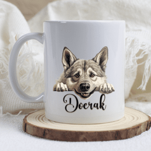 Noorse elandhond mok met naam