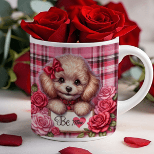 Valentijnsdag mok "Be Mine" Poedel
