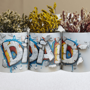 3D Graffiti vaderdag mok