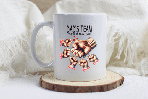 Vaderdag mok Dad's Team - 1 t/m 5 kinderen - Afbeelding 5