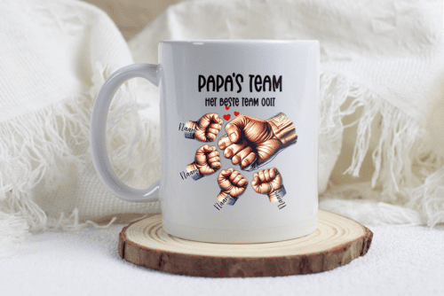 Vaderdag mok Papa's Team - 1 t/m 5 kinderen - Afbeelding 4