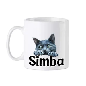 Kattenmok met naam - Blauwe Rus