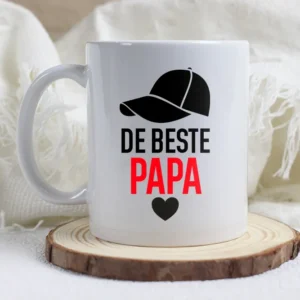 Vaderdag mok - De Beste Papa met Hoofddeksel